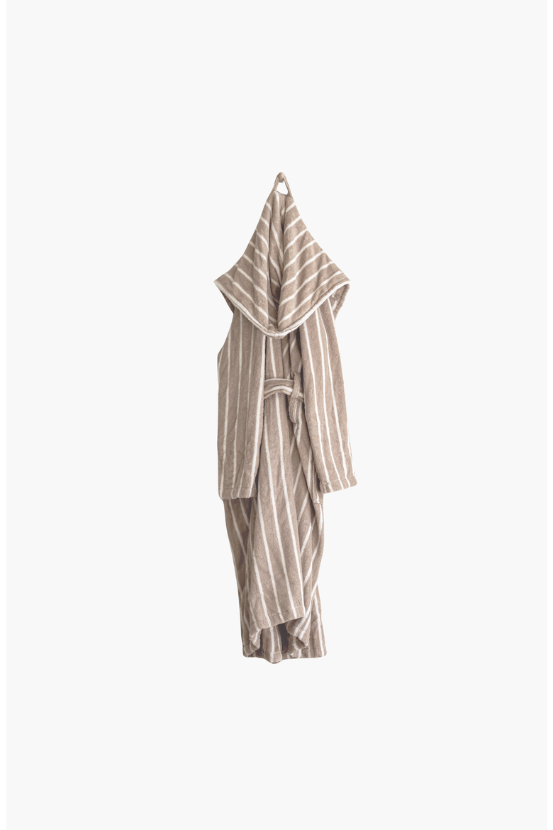 Ultraplush Australian Cotton Bathrobe, Alternate, color, Striped Tan