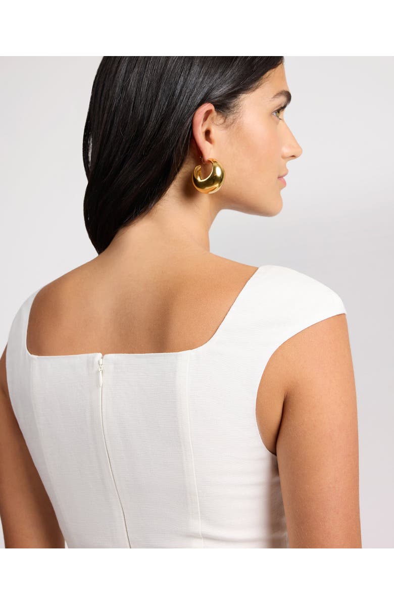 Onia Linen Peplum Top, Alternate, color, White