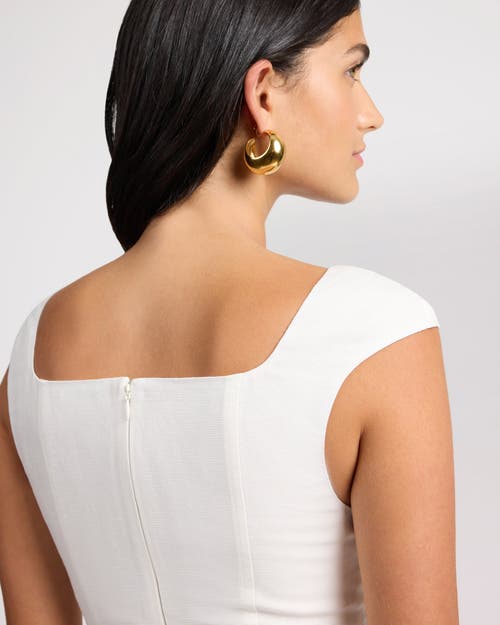 Onia Linen Peplum Top In White