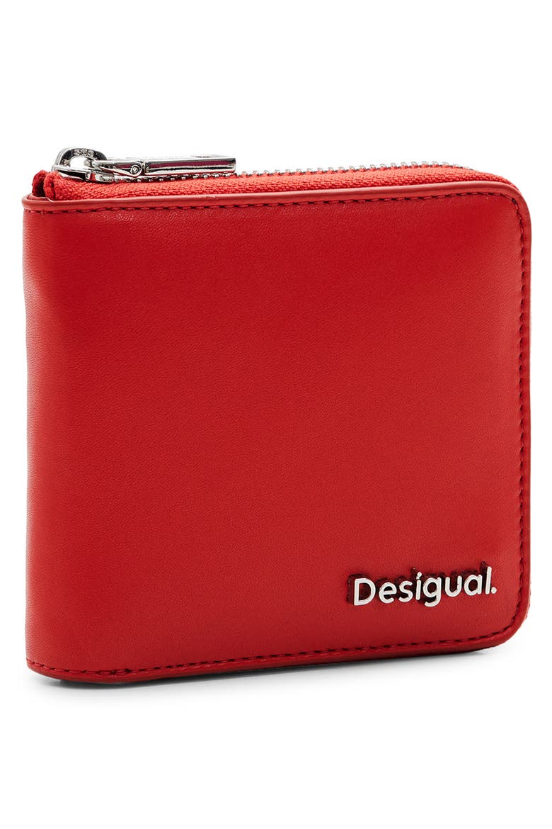 Medium Leather Wallet, Alternate, color, RED