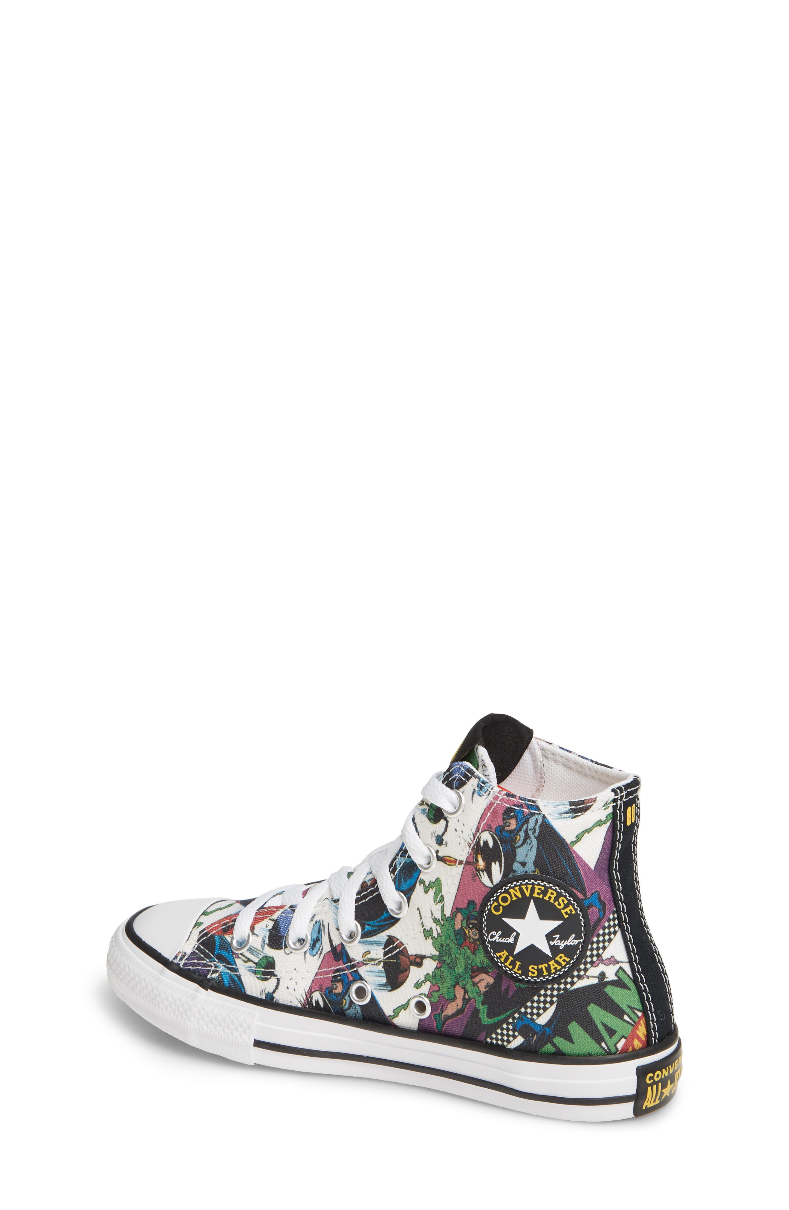 Converse All Star<sup>®</sup> Batman High Top Sneaker, Alternate, color, 