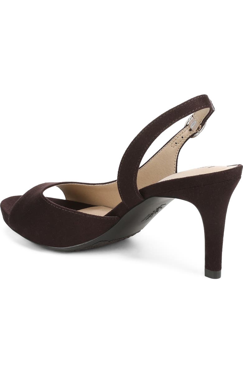 LifeStride Teller Slingback Half d'Orsay Platform Sandal, Alternate, color, Dark Chocolate