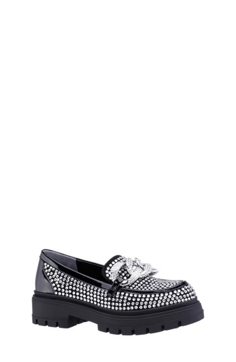 Kids' Halina Crystal Embellished Chain Loafer (Little Kid & Big Kid)