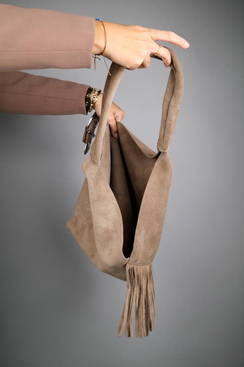 Forever & Always Shoes Rosalin Leather Tassel Shoulder Bag In Brown