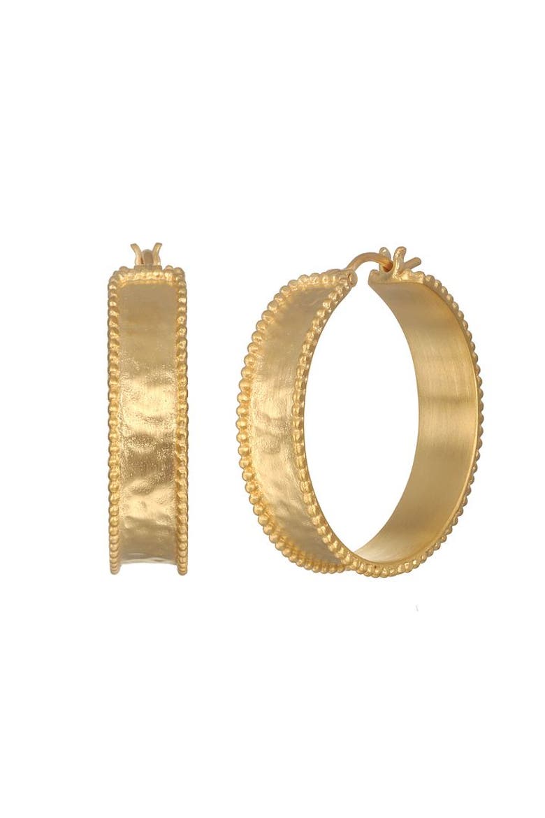 Bold Spirit Gold Hoop Earrings, Main, color, Gold