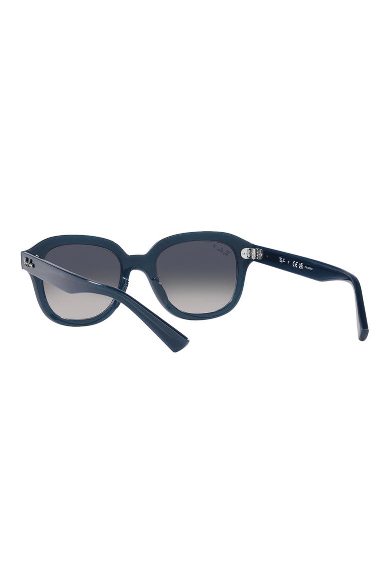 Erik 51mm Gradient Polarized Square Sunglasses, Alternate, color, DARK BLUE