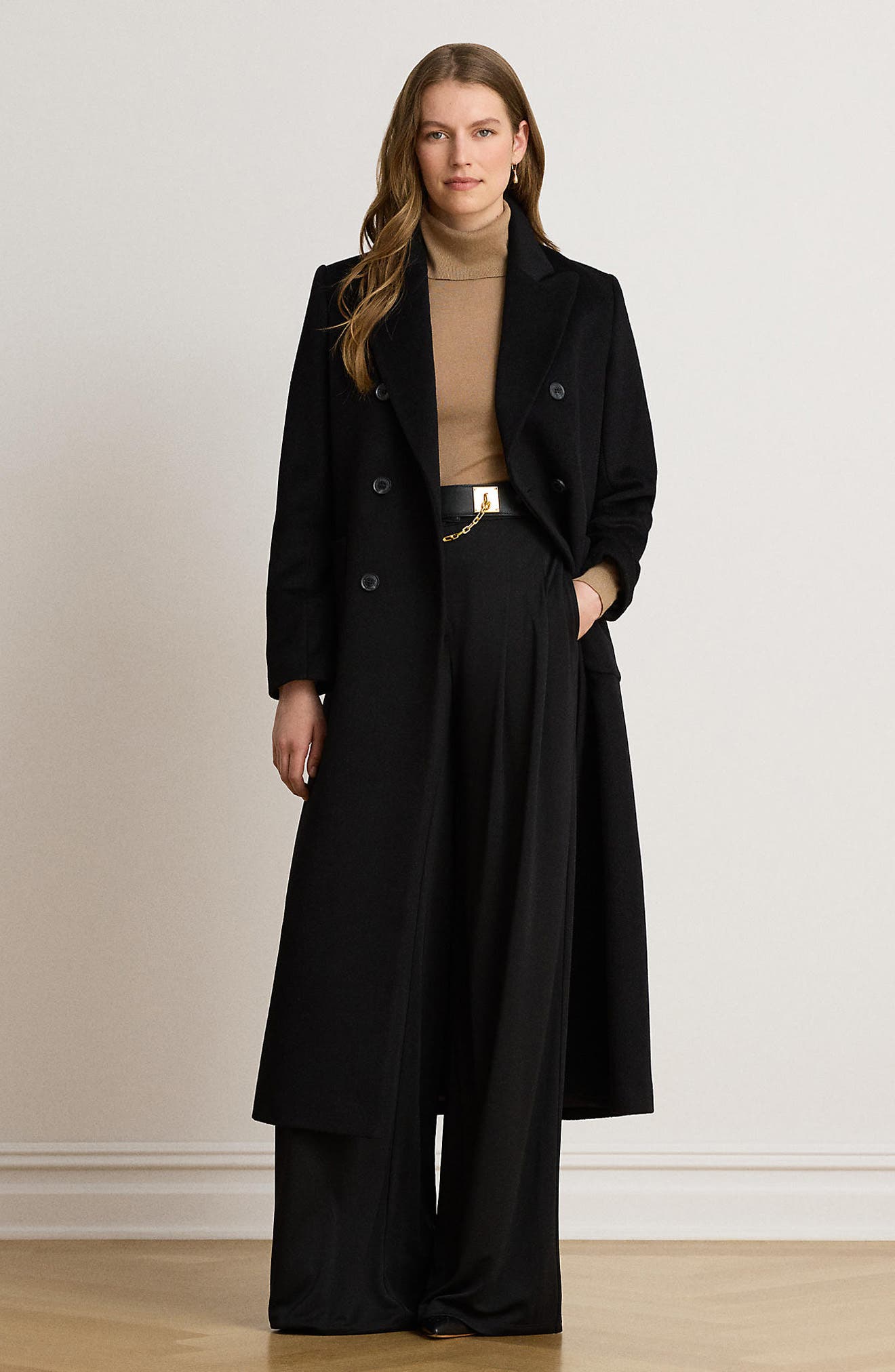 Женские куртки Lauren Ralph Lauren Double Breasted Longline Wool Blend Coat — фото 6