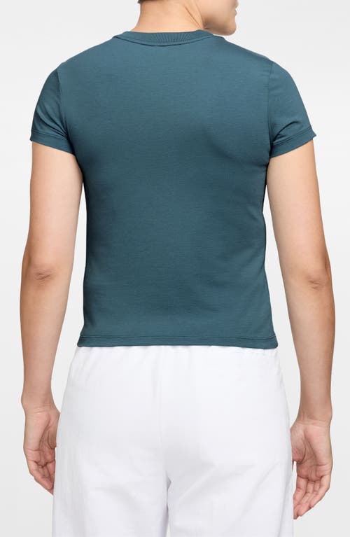 Nike Sportswear Club Chill Knit Mod Crop T-shirt In Smokey Blue