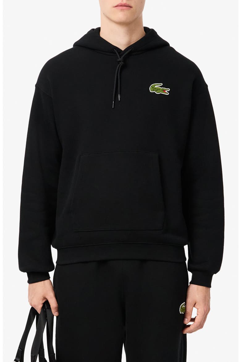 Loose Fit Cotton French Terry Hoodie, Main, color, 031 BLACK