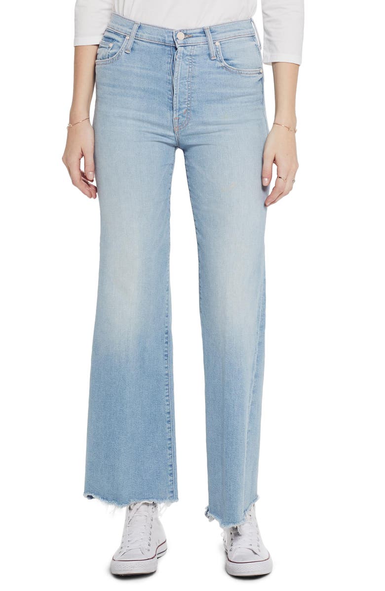 MOTHER The Tomcat Roller High Waist Chew Hem Jeans, Main, color, 