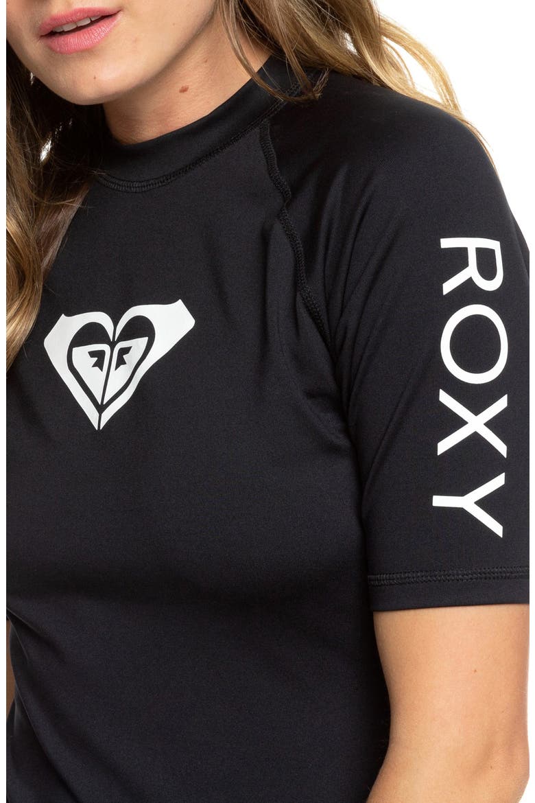 Whole Hearted Short Sleeve Rashguard, Alternate, color, TRUE BLACK