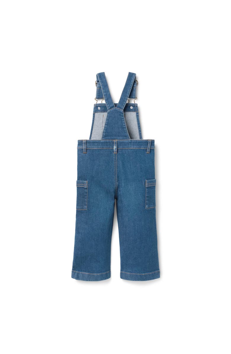 Janie and Jack Denim Overall In Medium Wash, Alternate, color, Blue