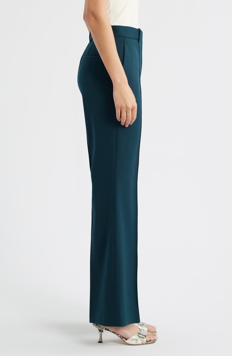 Reiss Jade Wide Leg Wool Blend Pants, Alternate, color, Green