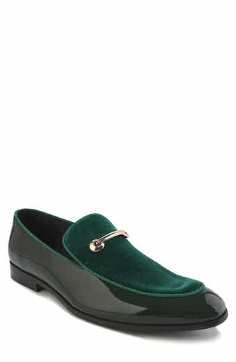 Gino Vitale Velvet & Patent Leather Bit Loafer
