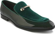 Gino Vitale Velvet & Patent Leather Bit Loafer