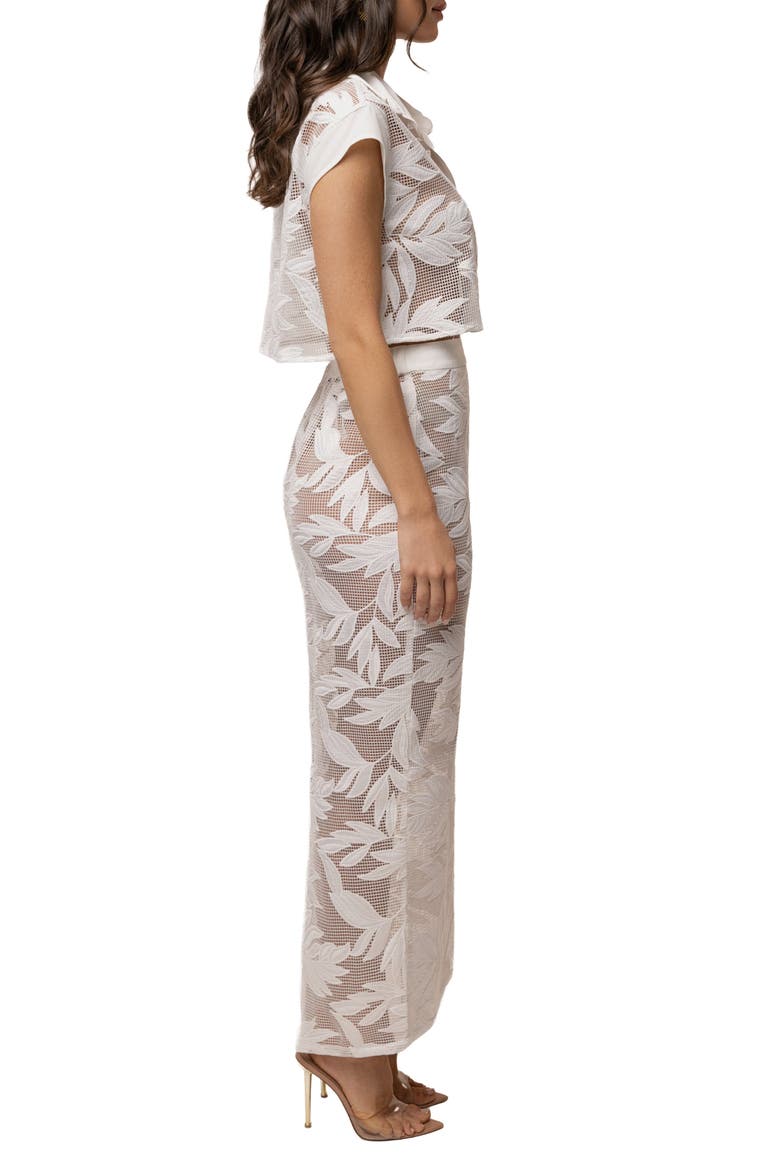 Bali Nights Embroidered  Top, Alternate, color, White