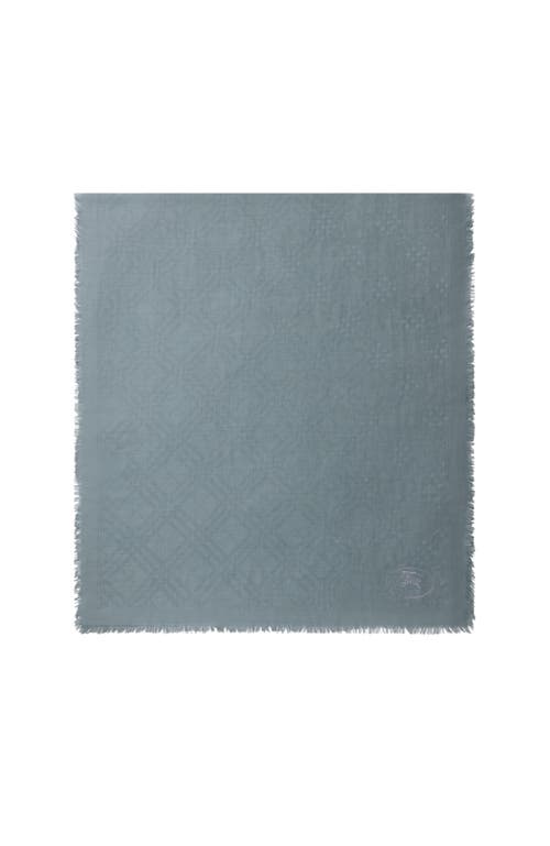 Shop Burberry Wide Check Wool Silk Scarf