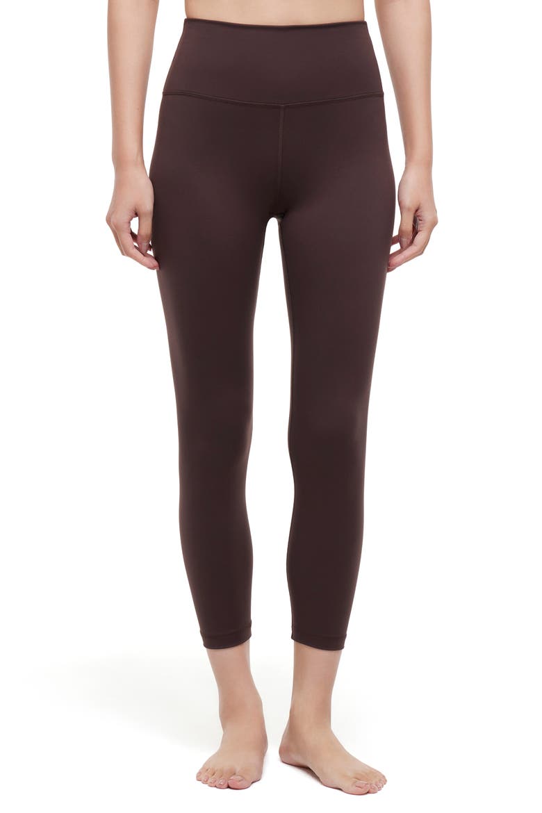 Easy Ankle Leggings & Socks Set, Alternate, color, SEAL BROWN/ WHITE/ SEAL BROWN