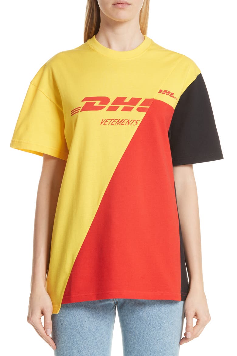 DHL Cut-Up Tee, Main, color, YELLOW