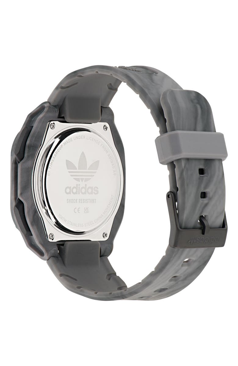 adidas City Tech Two Resin Strap Watch, 45mm, Alternate, color, 