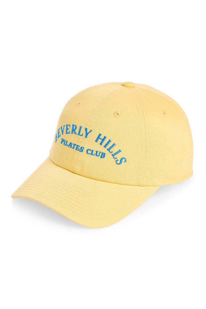 Beverly Hills Pilates Club Cotton Twill Baseball Cap, Main, color, BUTTER