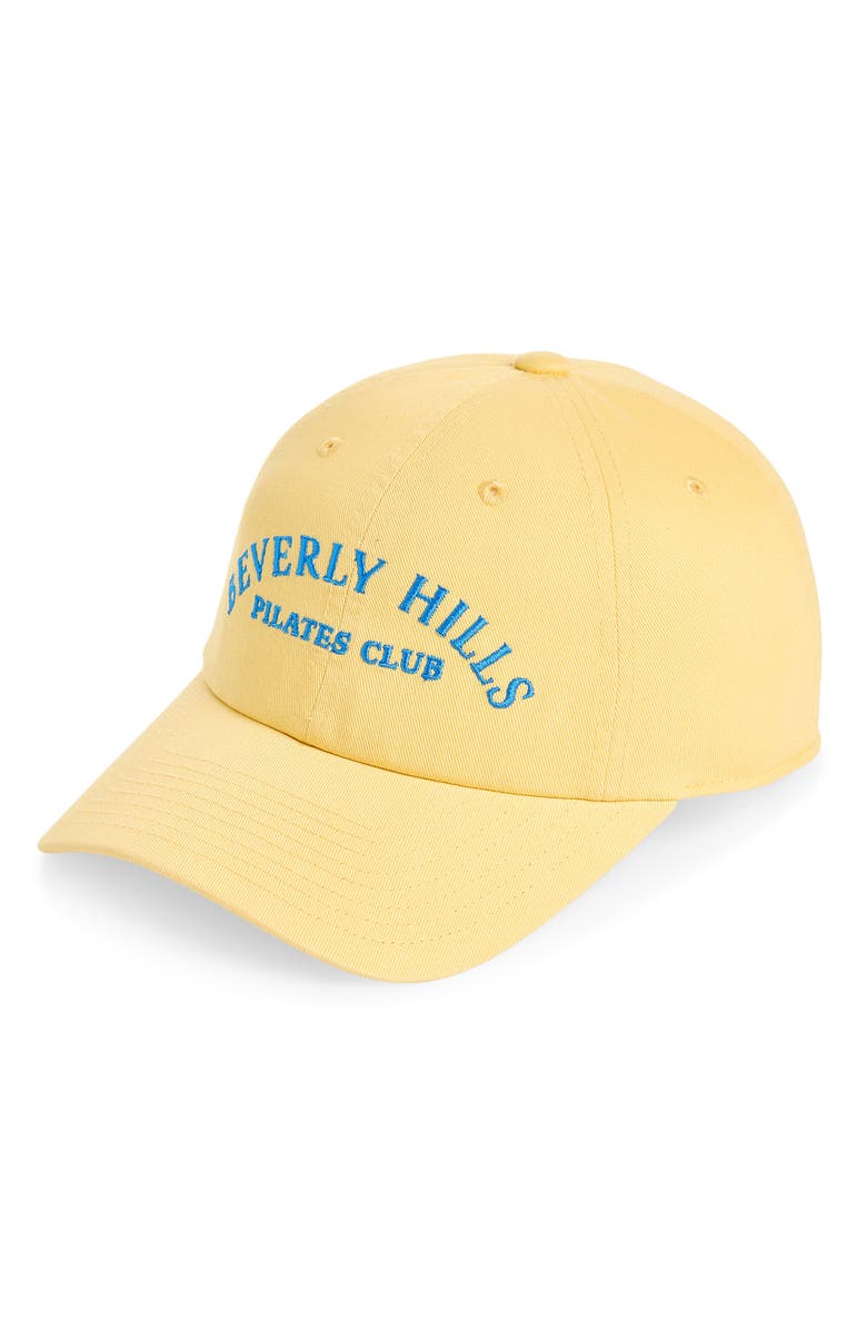 American Needle Beverly Hills Pilates Club Cotton Twill Baseball Cap, Main, color, Butter