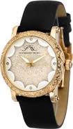 PORSAMO BLEU Women's Genenieve Leather Strap Watch, 38mm