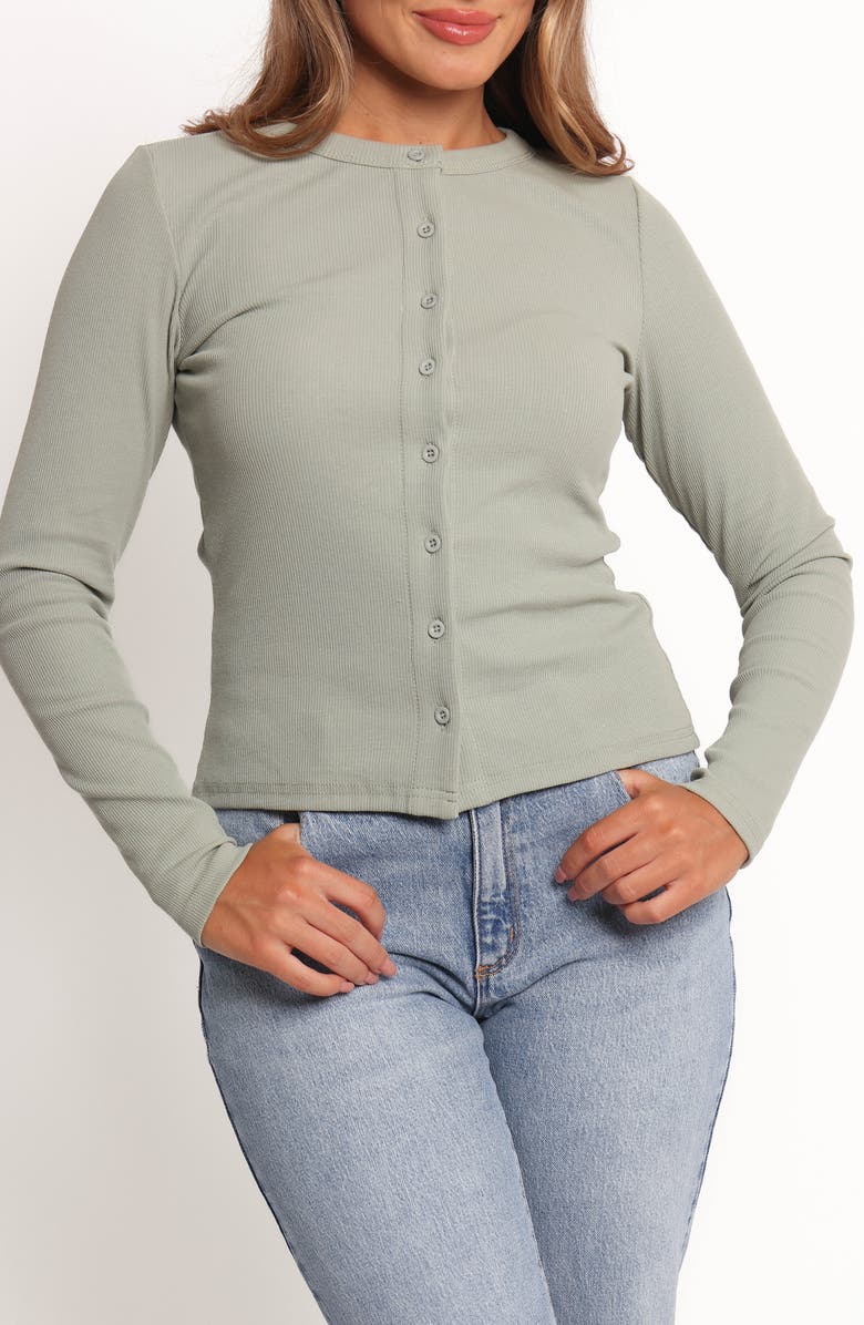 Petal & Pup Wendi Rib Cardigan, Alternate, color, Khaki