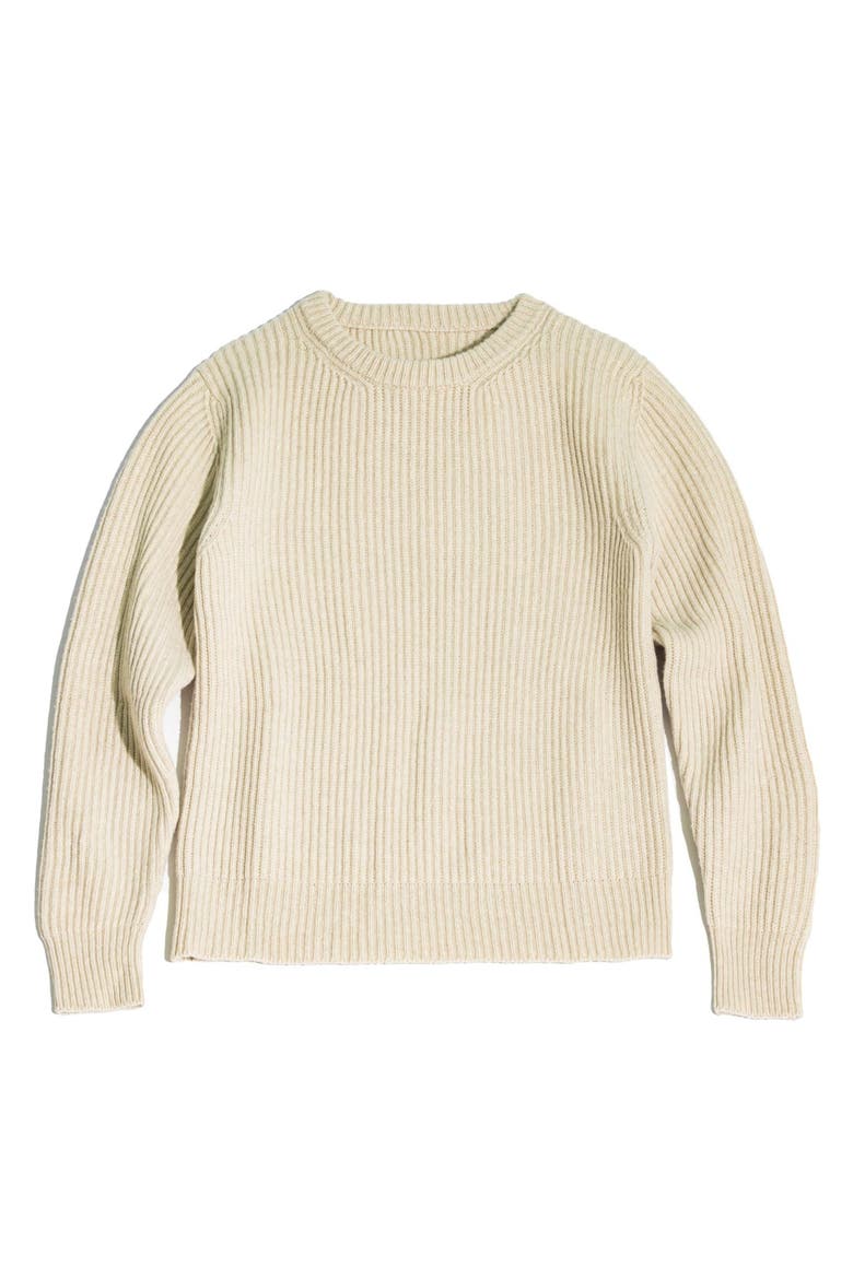 Alberto Wool Crewneck Sweater, Main, color, WHITE