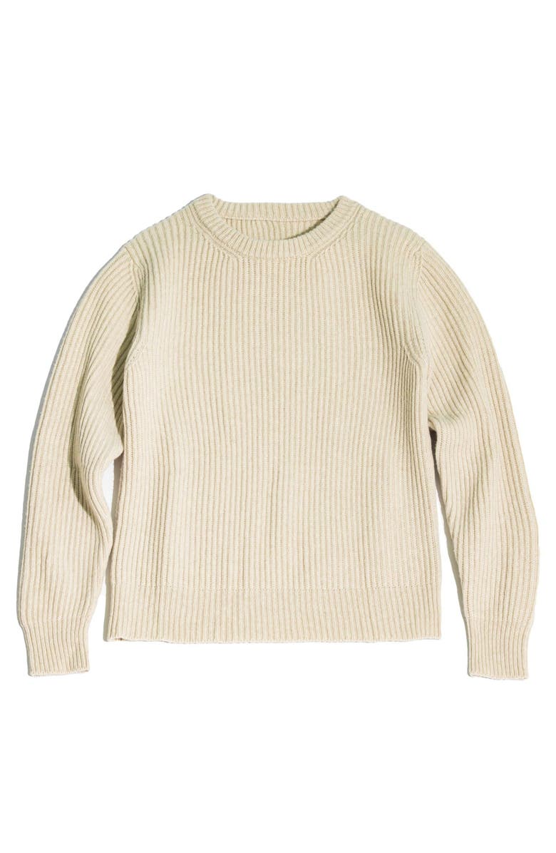 Fortela Alberto Wool Crewneck Sweater, Main, color, White
