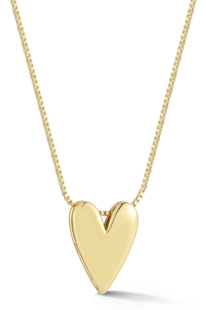Heart Pendant Necklace, Main, color, GOLD