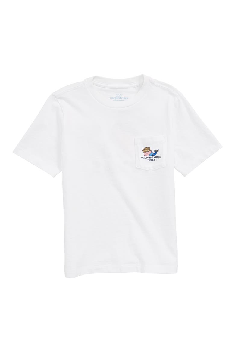 Texas Whale Pocket T-Shirt, Main, color, WHITE CAP