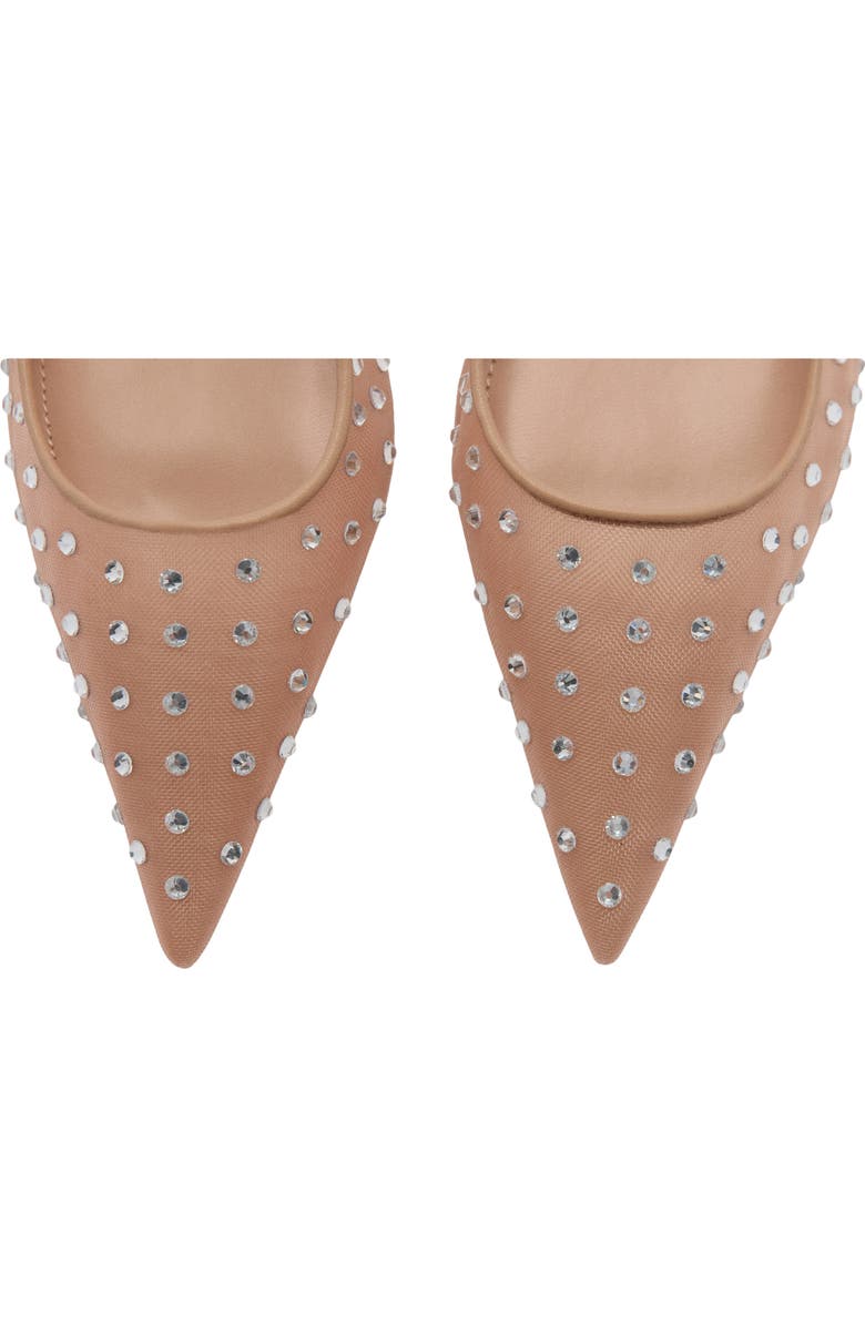 MANGO Crystal Pointed Toe Kitten Heel Slingback Pump, Alternate, color,