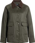 BCBG Corduroy Collar Cotton Barn Jacket