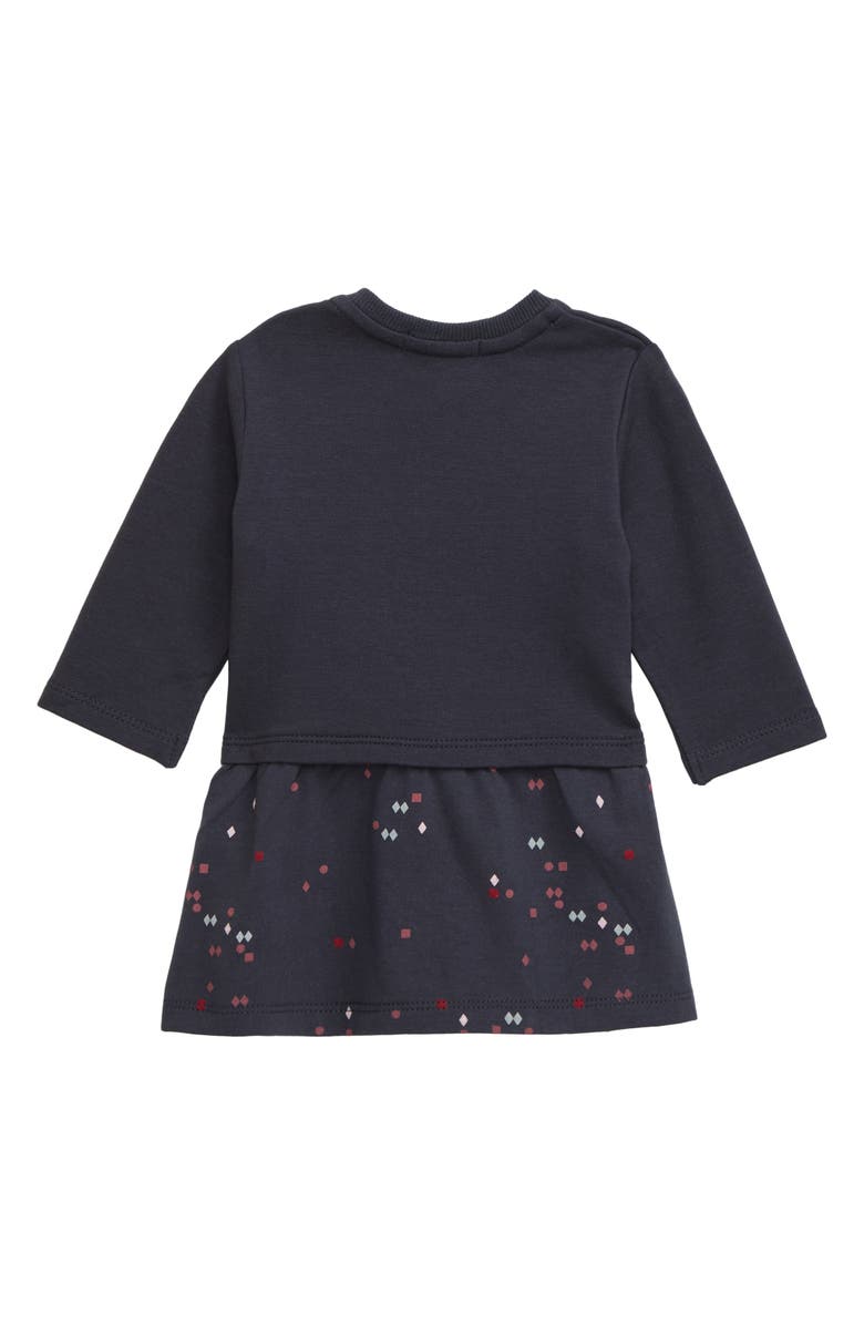 miles baby Geometric Print Long Sleeve Dress, Alternate, color, 