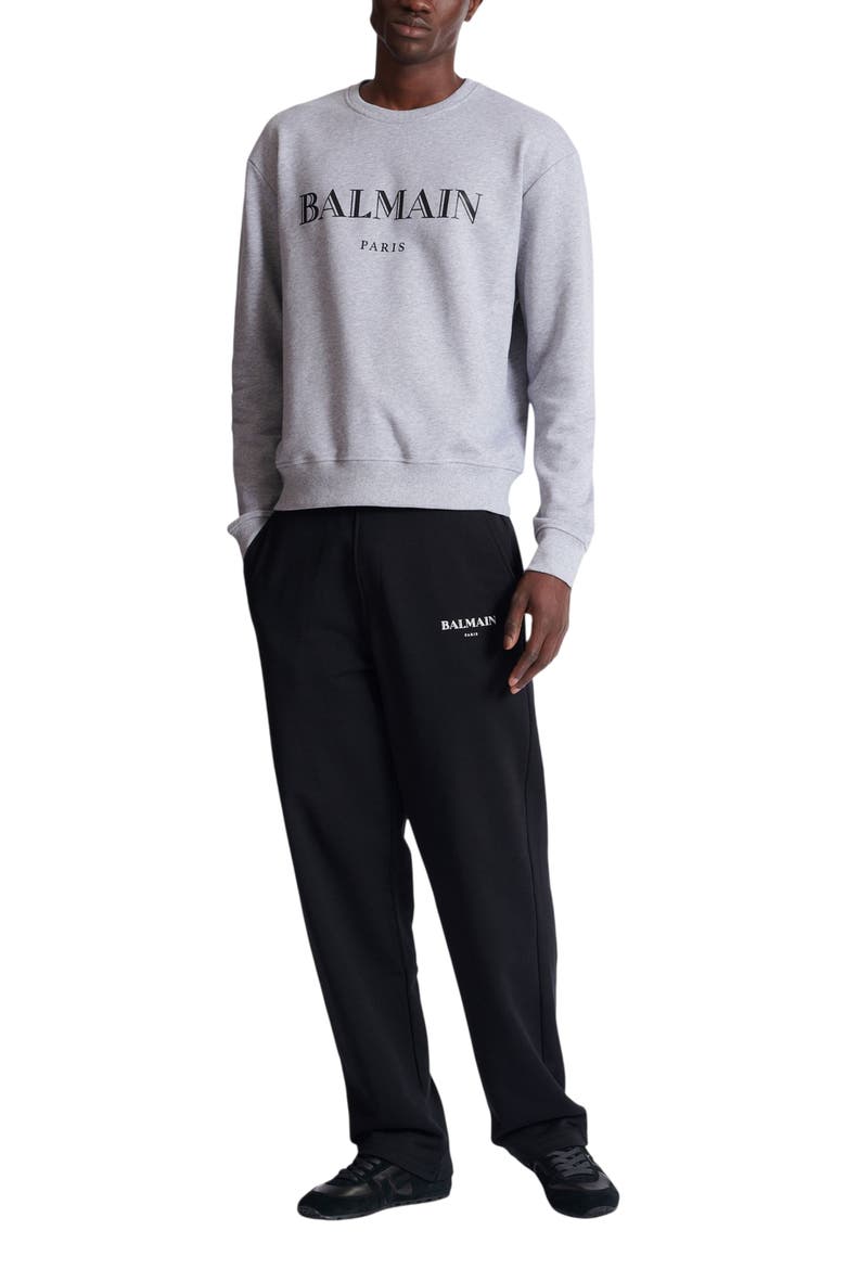 Printed Balmain Sweatshirt, Alternate, color, grey
