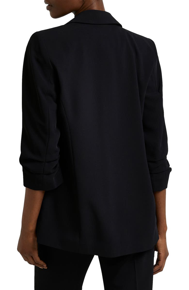 River Island Ruched Sleeve Blazer, Alternate, color, 