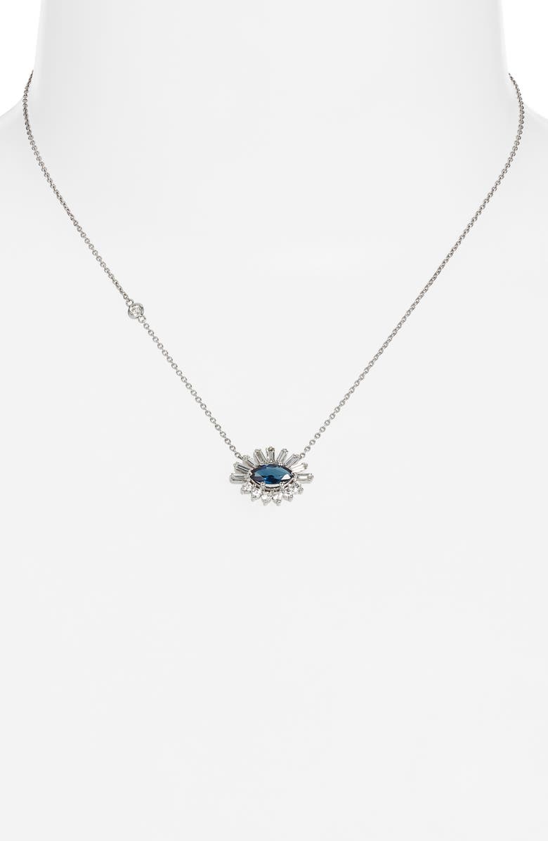 SHAY Diamond & Sapphire Evil Eye Pendant Necklace, Alternate, color, Blue
