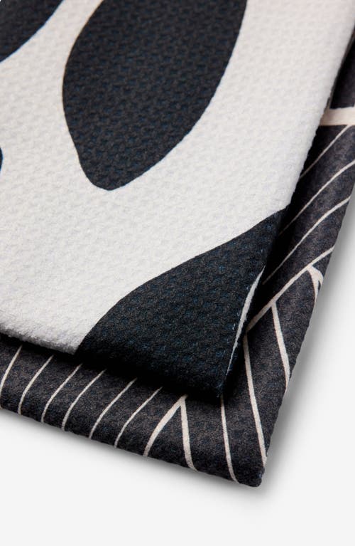 Geometry Kitchen Tea Towel Set In Black