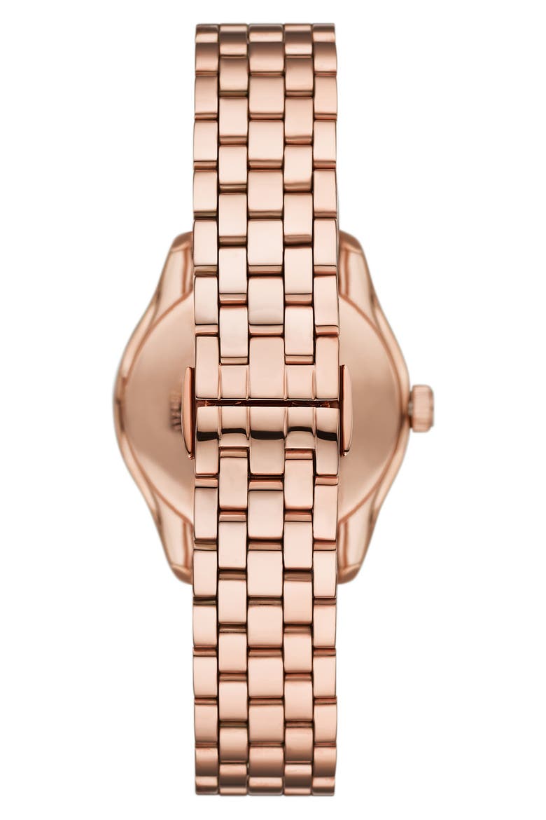 Three-Hand Date Bracelet Watch, Alternate, color, ROSE GOLD