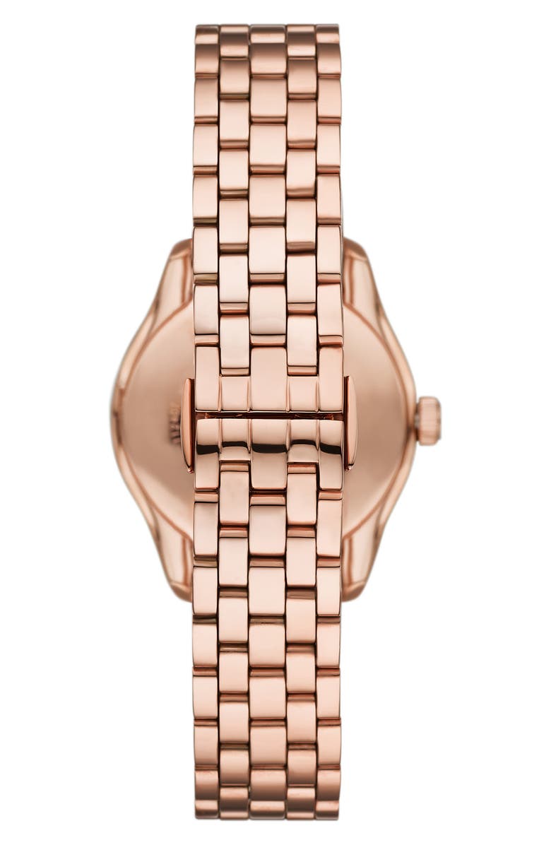 Emporio Armani Three-Hand Date Bracelet Watch, Alternate, color, Rose Gold