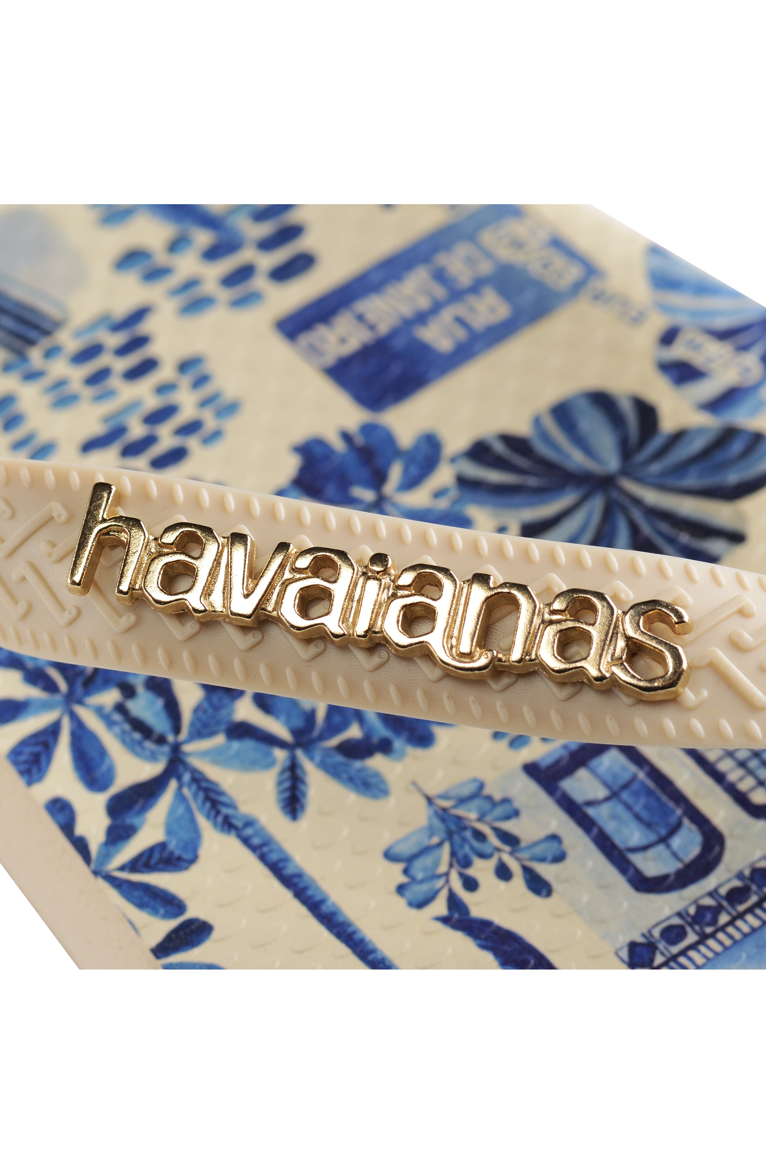 Havaianas x Farm Rio Print Footbed Flip Flop, Alternate, color, Farm Blue Street