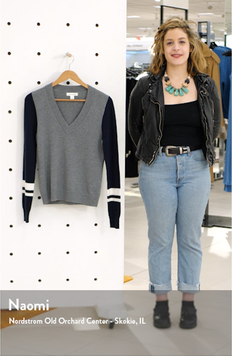 Stripe V-Neck Sweater, sales video thumbnail