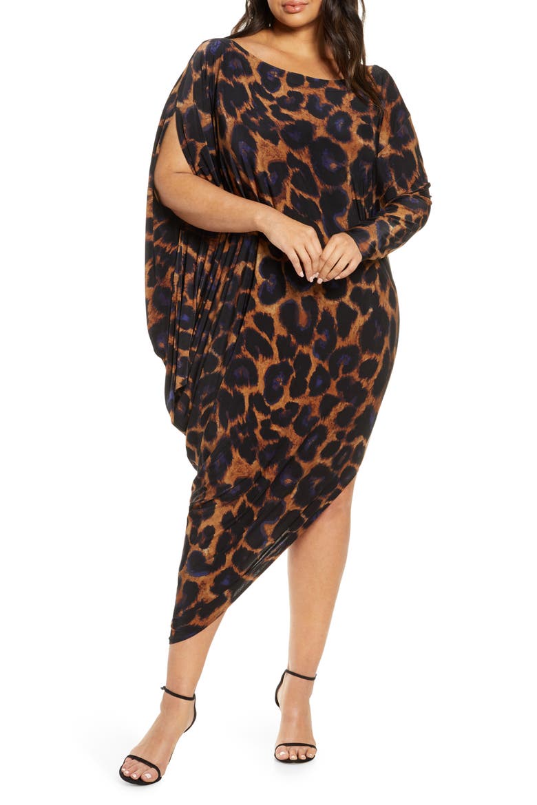 Jenny Sleeve Dress, Main, color, BLACK JAGUAR