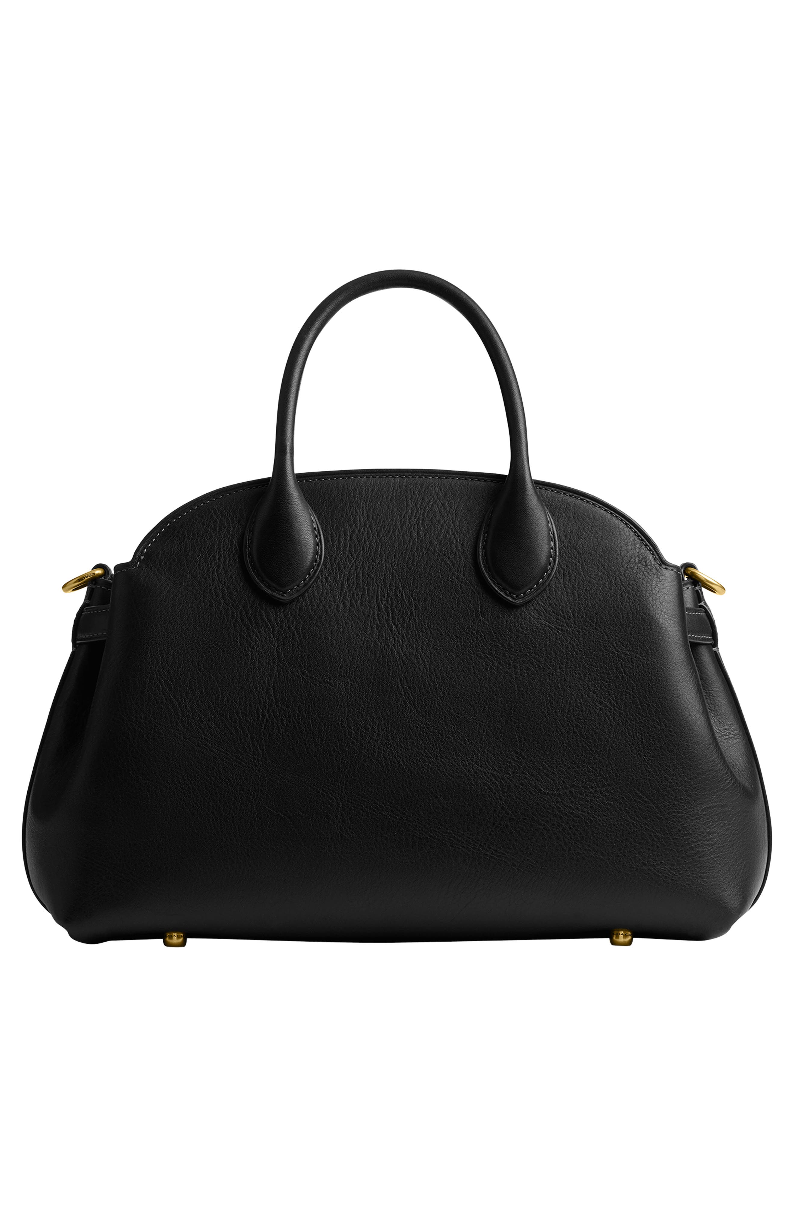 COACH Empire 28 Soft Leather Carryall Satchel, Alternate, color, Black