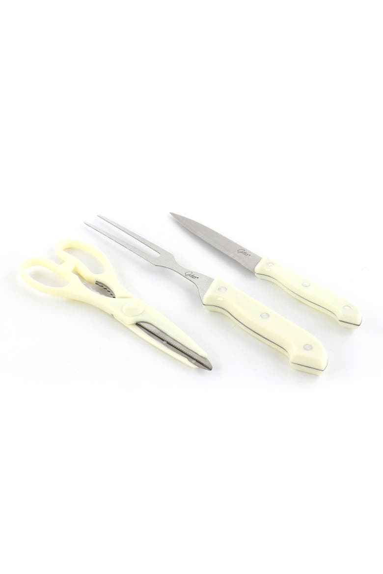 Wildcraft 10 Piece Cutlery Set With Cutting Board, Alternate, color, White