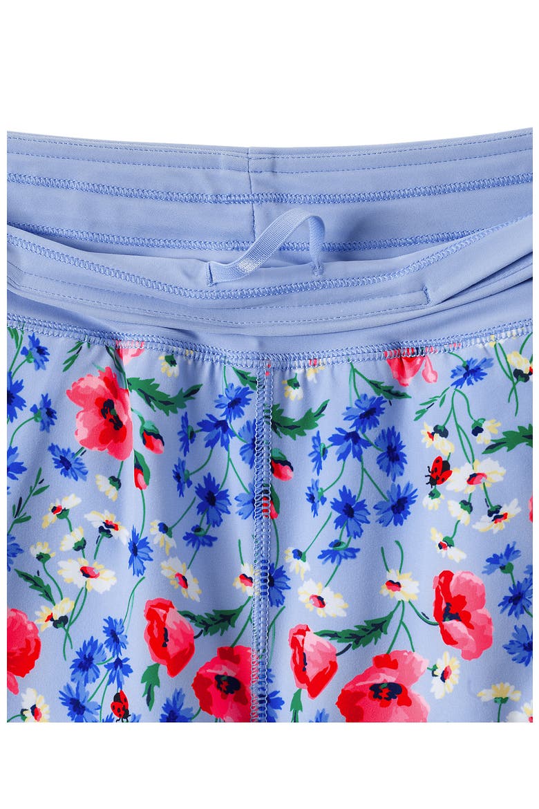 5" Quick Dry Elastic Waist Board Shorts Swim Cover-up Shorts with Panty, Alternate, color, Soft Cloud Blue Poppy Floral