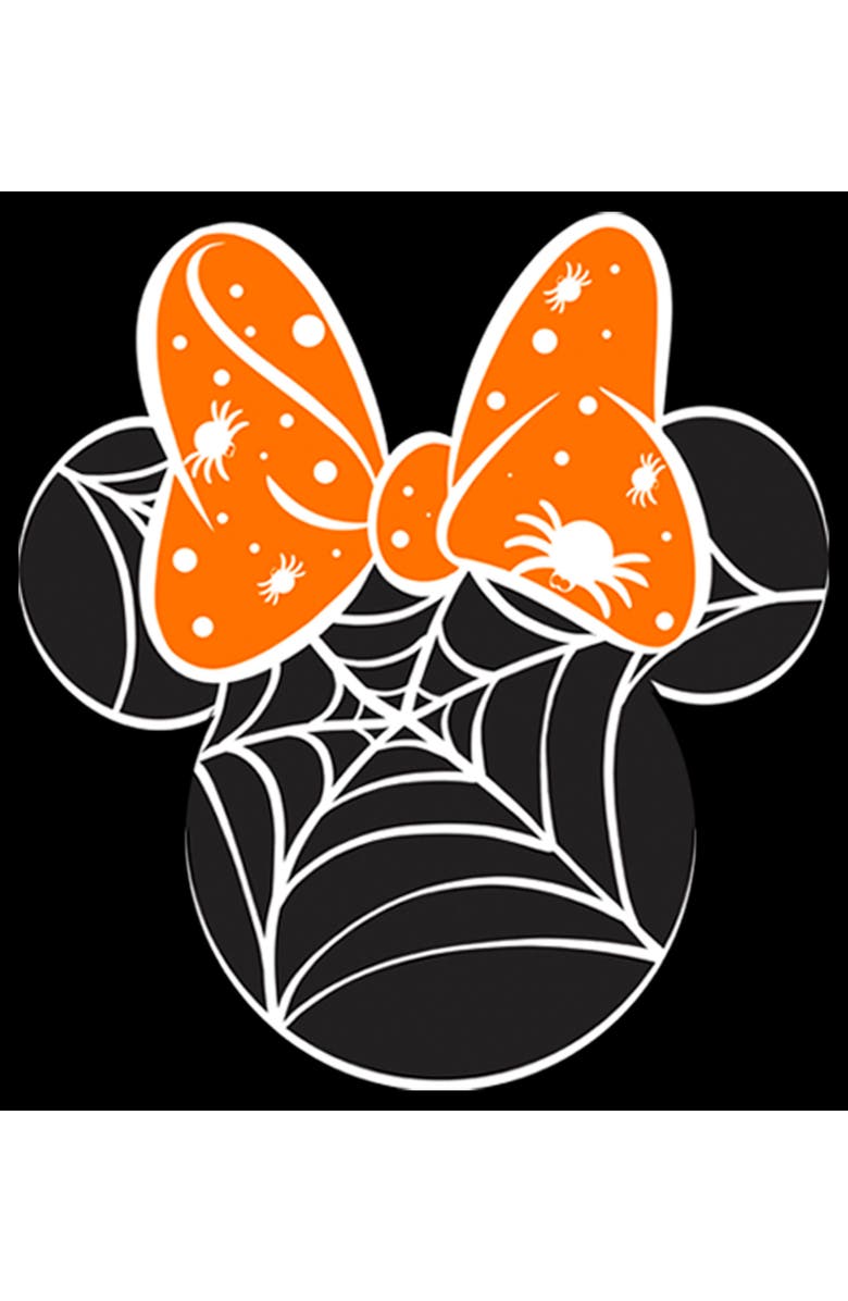 Mickey & Friends Men's Mickey & Friends Minnie Web Silhouette  Graphic T-Shirt, Alternate, color, Black