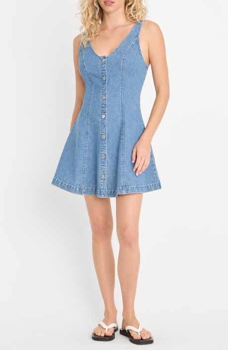 The Flouncy Denim Minidress