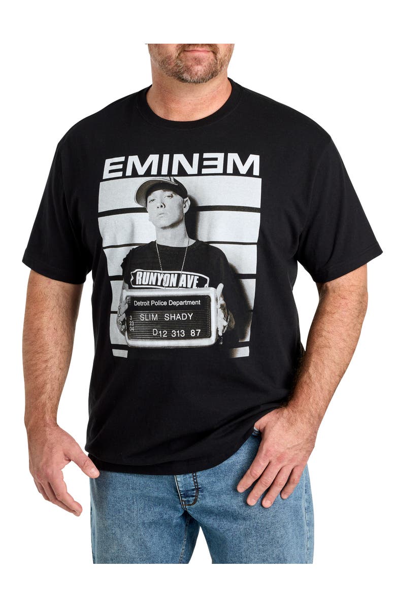 True Nation by DXL Big & Tall Eminem Slim Shady Graphic Tee, Main, color, Black